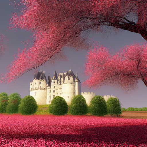 Chateau de Meung sur Loire, Rose, Printemps, Rouge-gorge  par diana.grtd